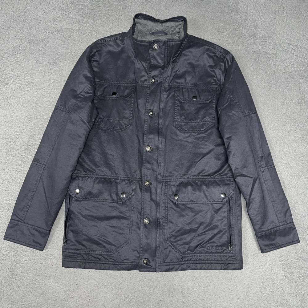 Orvis Chore Jacket Men's Size M Gray Quilted Utility Pockets Hunting Field Coat